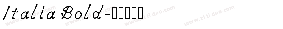 Italia Bold字体转换